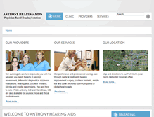 Tablet Screenshot of anthonyhearingaids.com